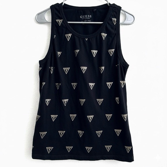 Guess Black Tank Top with Gold Accents - Picture 1 of 5